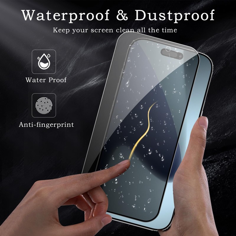 [2+2 Pack] Privacy Screen Protector for 17 Pro Max, Anti-Spy