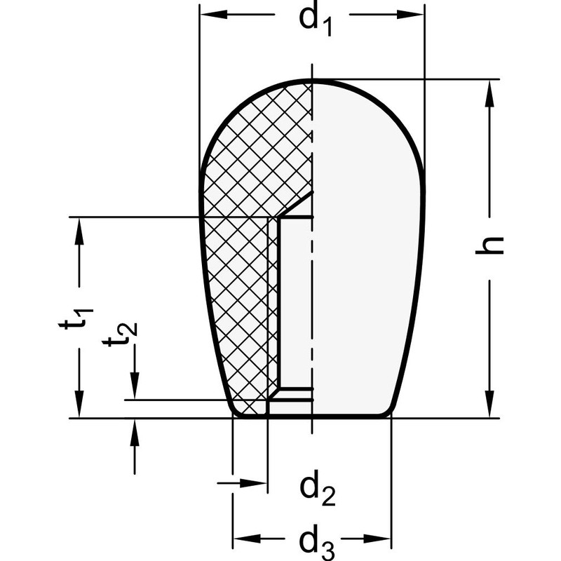 Elesa Gear Knob Diameter 41 mm M16