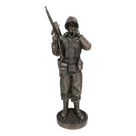 Marine Officer Military WW2 Staff Sergeant Squad Commander Smoking Cigar Statue