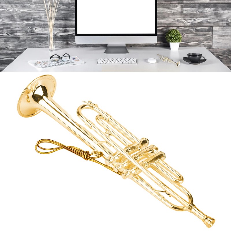 Miniature Trumpet Model High Simulation Mini Musical Instrument for Home