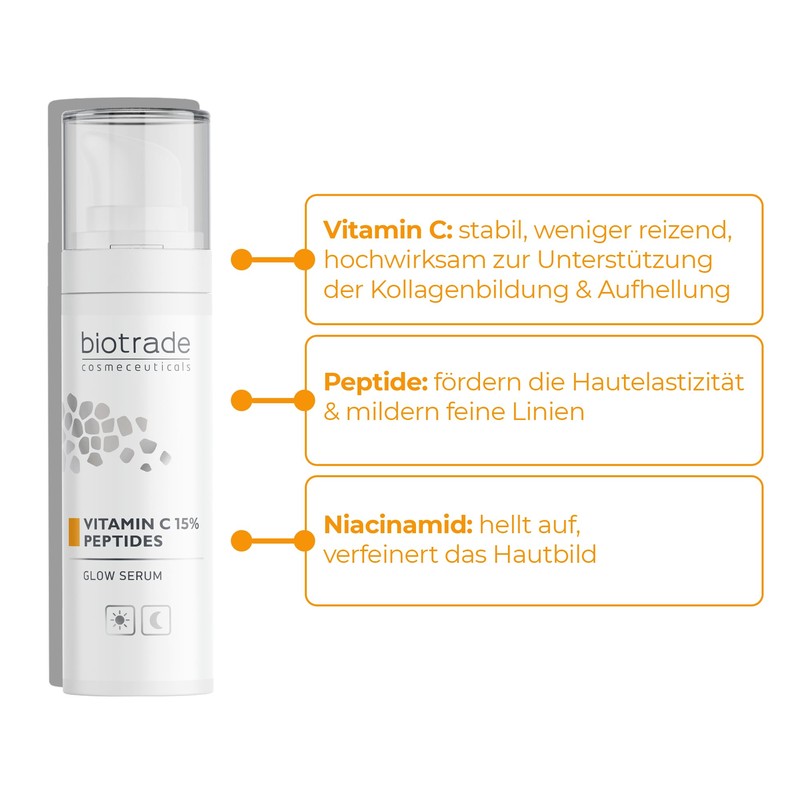 Biotrade Glow Face Serum with 15% Vitamin C & Peptides