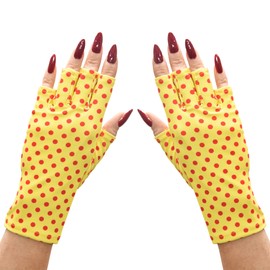 ManiGlovz Gel Manicura Uñas Anti-UV y Protección Sunblock, Guantes UV resistentes al agua para Manicuras de Gel para usar con lámparas UV y LED secas (impresión Happy Dayz)