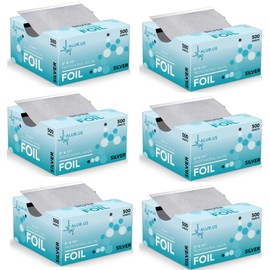 ALUR.US Beauty Salon Pop-up Foil. Hair Coloring Foil. Highlighting Foil. Pre-cut embossed Foil Sheets. Professional Grade Foil. Hair Salon Supplies. Aluminum Foil for Hair. 6 boxes = 3000 sheets