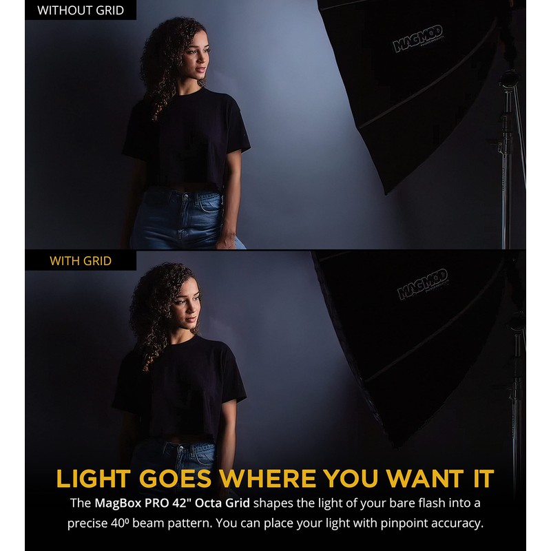 MagMod MagBox PRO 42'' Octa Grid, Black, Softbox Included