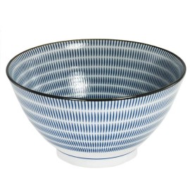 Unbranded SET of 2 Japanese 7.75"D Donburi Noodle Soup Rice Bowl Blue Tokusa Made in Japan
