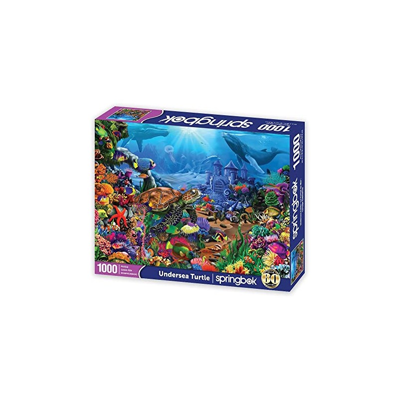 Springbok's 1000 Piece Jigsaw Puzzle Undersea Turtle - Made in