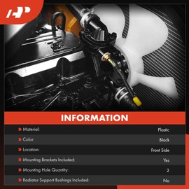 A-Premium Engine Radiator Cooling Fan Shroud Compatible with Ford F-150 F-250 F-350 F150 F250 F350 1992-1996, Bronco 1992, 4.9L, Automatic Transmission