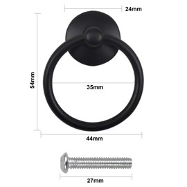 smatime Pack of 8 Drawer Handles Ring Vintage Furniture Knobs Round Cabinet Knobs Kitchen Wardrobe Knob Drawer Pull Ring Handles Drop Ring Handles with Screw for Furniture Cabinet Dresser Door, Bronze