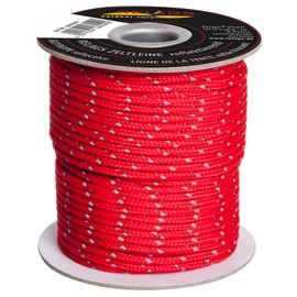 Relags Tent Reflective Rope Slip Lead, Red, 30 m x 3 mm