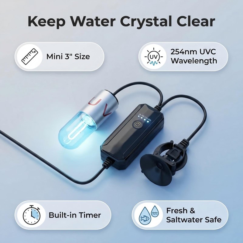 Aquarium UVC Clean Light Algae Clear Green Bloom Clean Fish