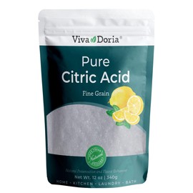 Viva Doria 100% Pure Citric Acid, Food Grade, Fine Grain, 12 oz (340 g)