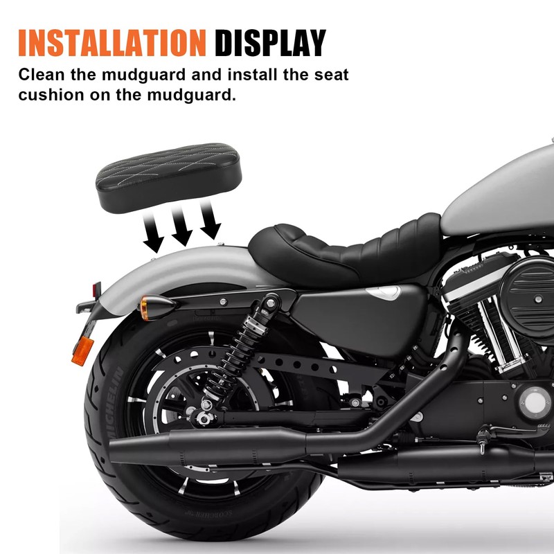 8 Suction Cup Seat, PSLER motorcycle Rear Passenger Pillion Pad