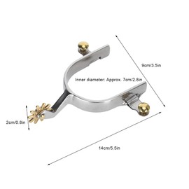 GLOGLOW 1 Par de Espuelas de Acero Inoxidable, Espuelas de Tipo Americano, Espuelas de Estilo Oeste, Espuelas No Oxidadas, Accesorios para Adultos