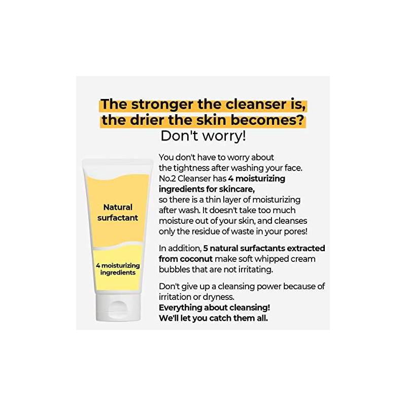numbuzin - No.2- Deep Clean Fresh Cream Cleanser | Glycerin