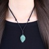 COAI Power Stone Nine-tailed Fox Amulet Necklace, green aventurine, green
