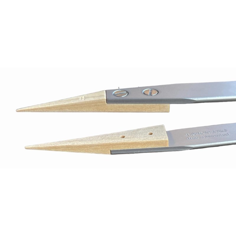 BUZZUFY Dumont Dumoxel tweezer 159 with wooden tips for scratch-sensitive