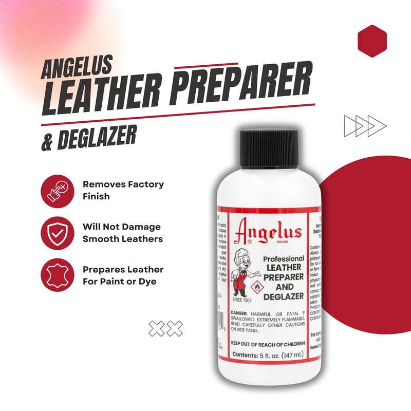 Angelus Paint Leather Preparer And Deglazer, 5 ounce jar (820-04-000)