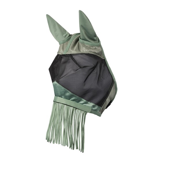 HORZE Fly Mask with Detachable Nose Fringe - Sea Spray