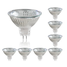 Caldarax 8 Pack MR16 Halogen Spotlight Bulbs, 12V 35W GU5.3 Spotlight Bulb Dimmable, Warm White 2700K, 400LM, 36 Beam Angle, 2 Bi-Pin Base, Dichroic for Track Lighting, Recessed Lighting
