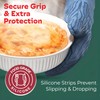 Big Red House - Silicone Oven Mitts - Blue Denim