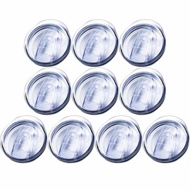 10 Pack 20oz Skinny Straight Stainless Steel Tumbler Replacement Lid，Spill Proof Splash Resistant Silicon Sliding cover for 2.76inch mouth，Straw Friendly for work, travel and Daily Life