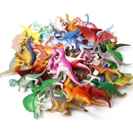 DOITEM Dinosaur Figures, 40 Pieces Plastic Dinosaur Toy Set for Kids Boys Toddlers Birthday Christmas Easter Including Triceratops Stegosaurus
