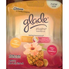 Glade 70498 Tropical Scents PlugIns Scented Oil Refills 2 Count