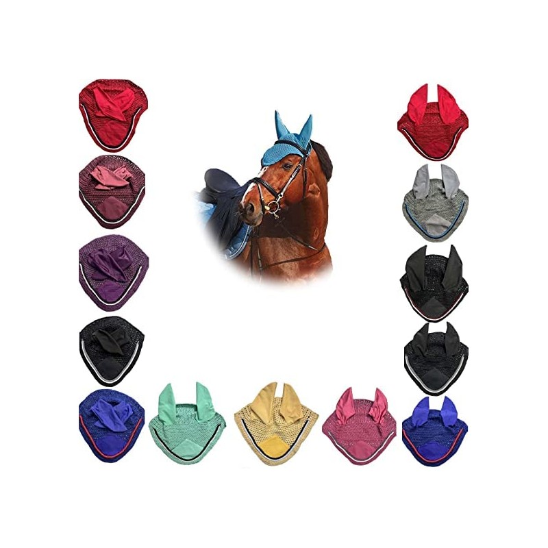 Spire Spire Horse Soft Crochet Fly Veil Breathable Cotton Ear