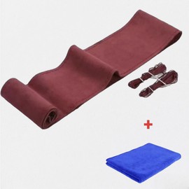 Leather Steering Wheel Cover（Nubuck）, DIY Hand Sewing Skidproof Car Protector with Needle Thread Anti-Slip Car Wheel Protecto for Men & Women (Wine red