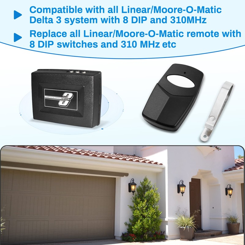 2 DTC for Linear Delta 3 Garage Door Remote 8