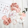 WILLBOND 8 Gomas para Pelo de Satén Scrunchy de Despedida