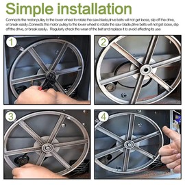 119214000 BandSaw Drive Belt - 2 Pack for Belt Craftsman 10" Band Saw 1/3 HP Motor 1-JL22020003 124214000 351214000 119214000