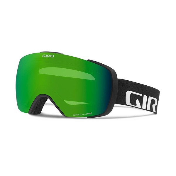 Giro Contact Snow Goggles Black Wordmark - Loden Green & Yellow Boost
