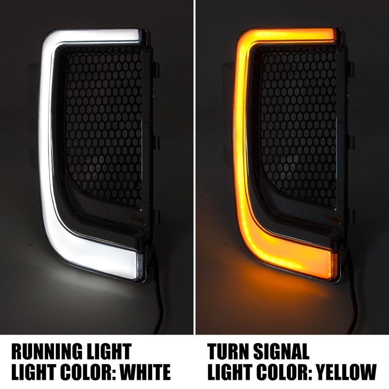 HDBUBALUS Engine Guard Lowers Grills Leg Fairing LED Turn Signal