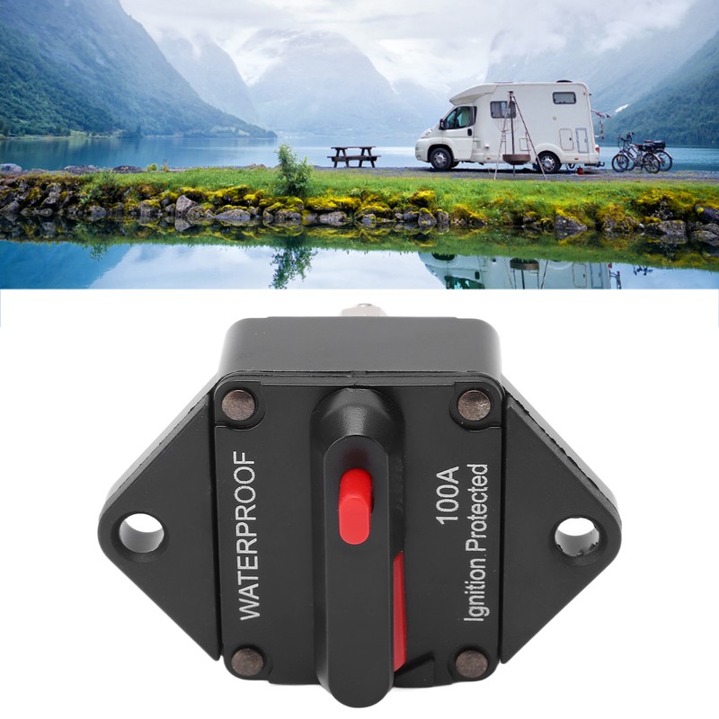 DC 32V Circuit Breaker with Switch Manual Reset Waterproof for