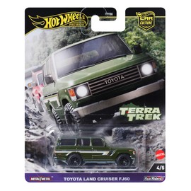 Hot Wheels Premium Car Culture Collectible Toy Car, 1:64 Scale Die-Cast Toyota Landcruiser FJ60, Terra Trek Vehicle with Real Riders Tires