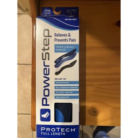 PowerStep Protech Full Length Neutral Arch Size G Men's 10-10.5 Women's 12 New