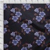 oneOone Velvet Blue Fabric Dotted Floral Sewing Fabric by The