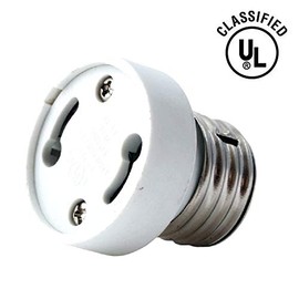 YI Lighting (Pack of 5) E26/E27 to GU24 Adapter Converter - E26/E27 Edison Screw to GU24 Bayonet Base Bulb Socket