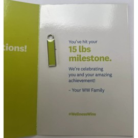 Weight Watchers  15 Lb milestone Keychain charm