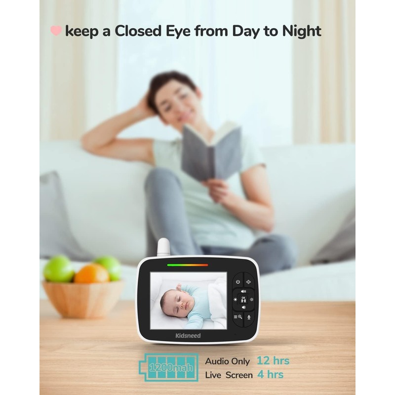 Baby Monitor - 3.5 inch Large Display Video Baby Monitor