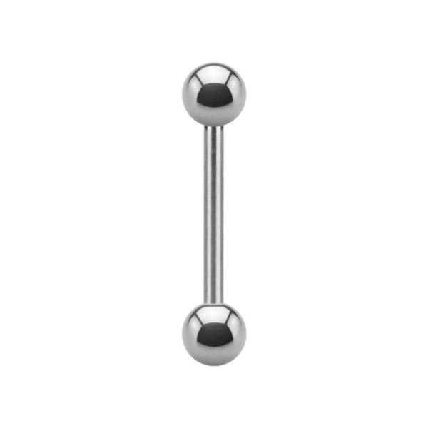 eeddoo Ti-Gloss Silver Titanium Piercing Bar, Titanium