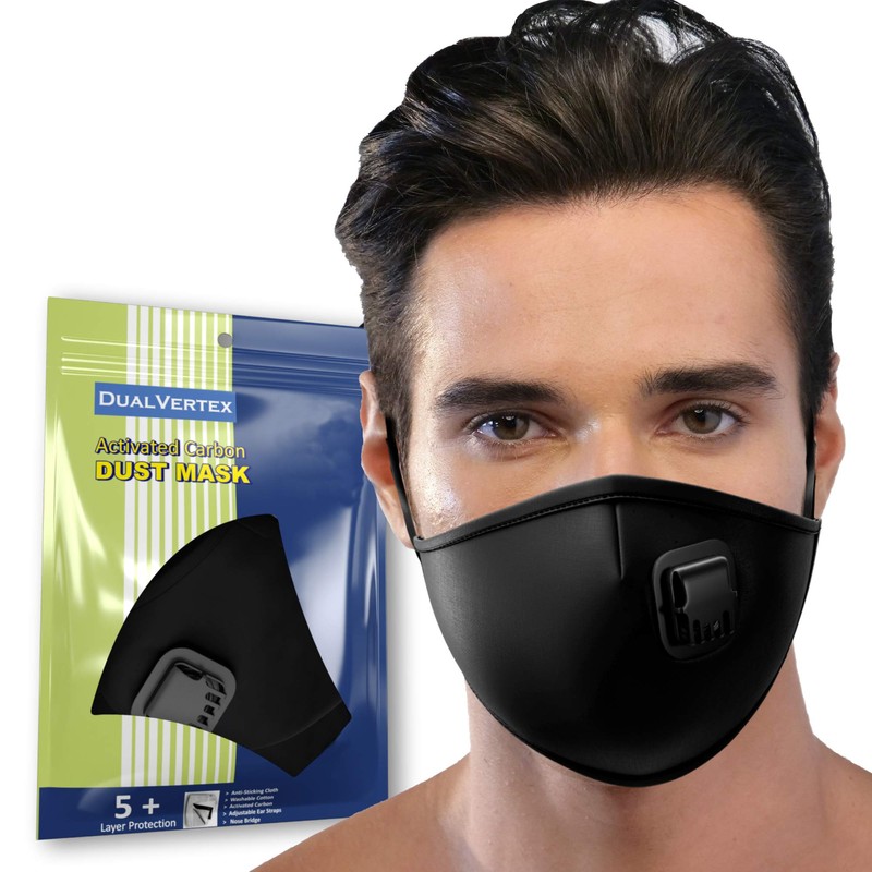 2PCS 5 Layer Breathable Cotton Face Mask with Filter –