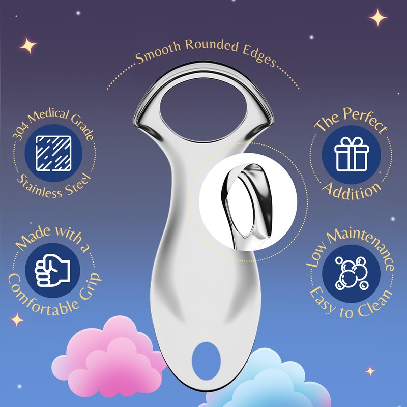 TONGUE SCRAPER FOR KIDS Stainless steel tongue cleaner, Improves Oral