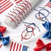Tewloss 24 Pcs 4th of July Bracelets Red White and