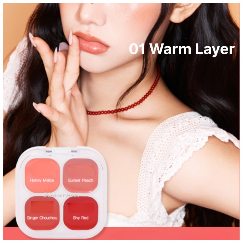 SON&PARK Glow Layring Lip & Cheek Palette 4g, Shade:02 Cool