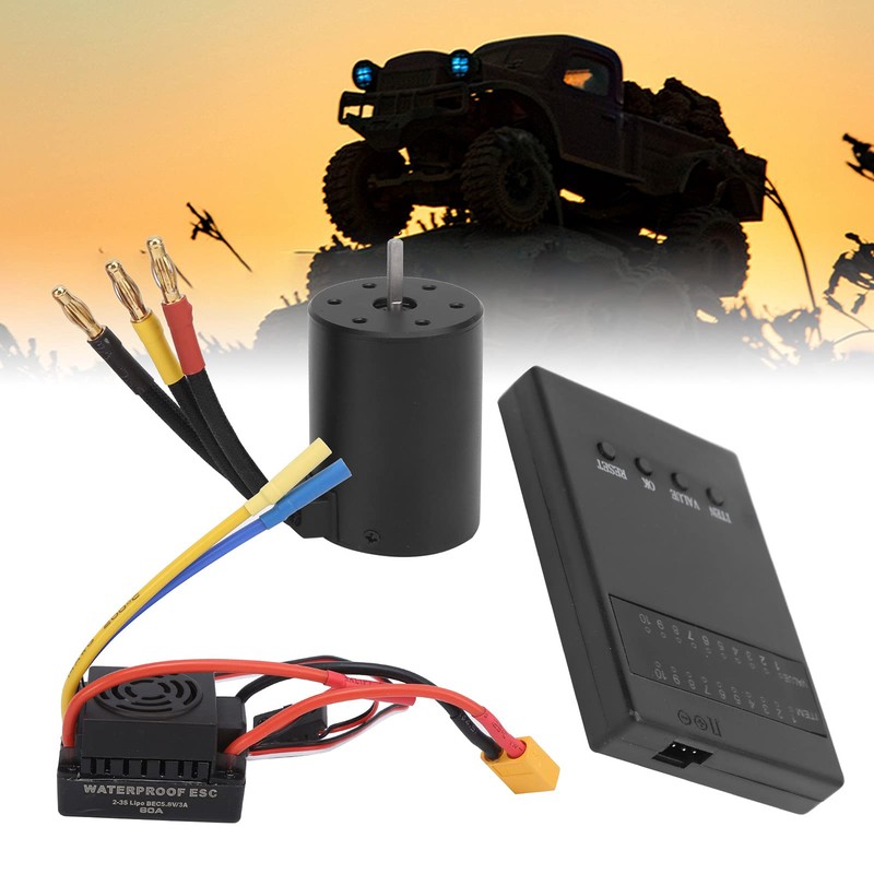 Reliable 3650 3600KV Brushless Motor 60A ESC Programmer Card Kit