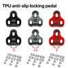 Bike Cleats Compatible with Look Keo Pedals TPU Anti-Slip Surface