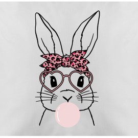 Shirtracer Cushion Cover – Easter Cushion – Easter Bunny – Glasses – 50 x 50 cm – Grey – Easter Cushion Cover Bunny Motif Easter Gift for Parents Easter Motif