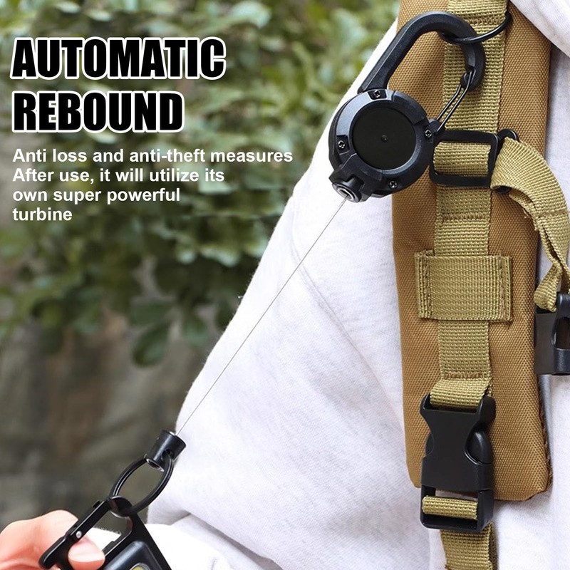 2-Pack Heavy Duty Retractable Badge Reels with Thick Steel Cord